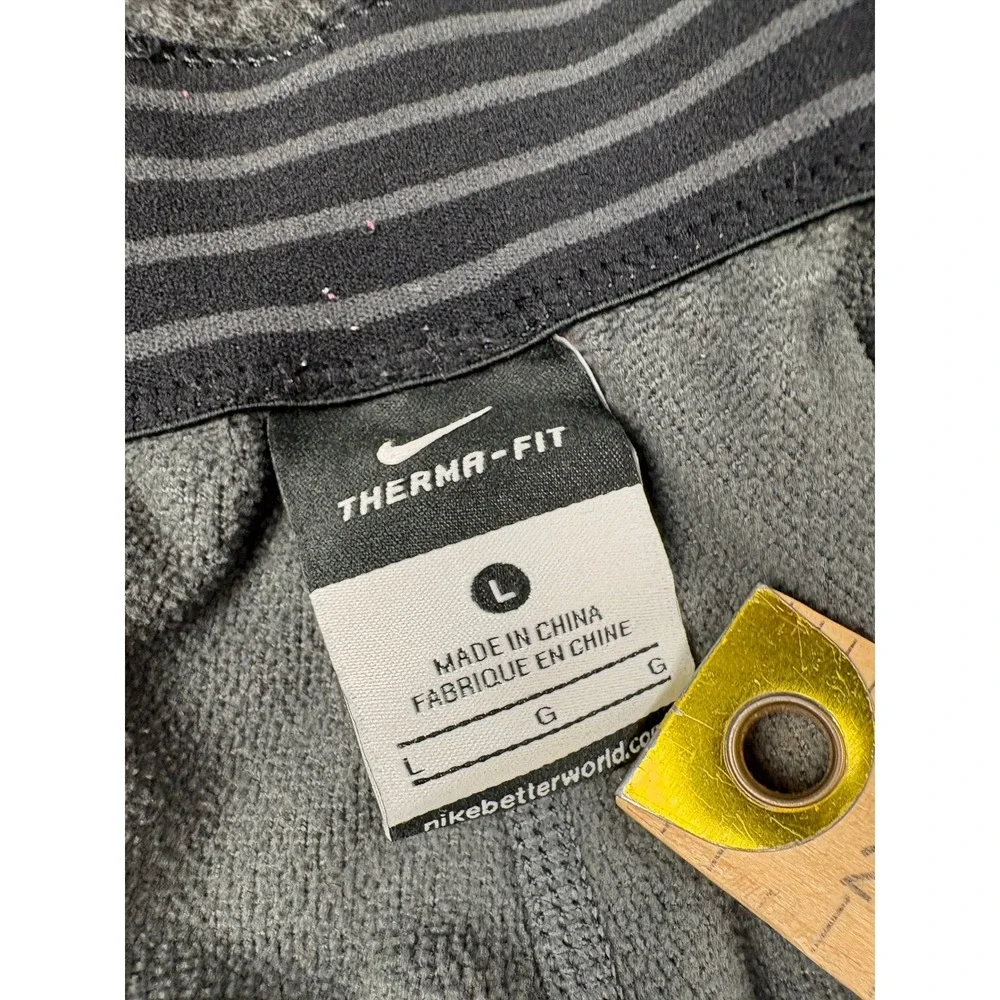 Nike Therma-FIT Mens Grey Heather Fleece Training Pants Straight Leg Large